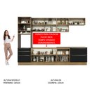 Ver imagem 6 de Armário de Cozinha Planejada 320cm Rustic/Preto Lux Madesa 04
