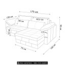 Ver imagem 4 de Sofá Retrátil 2 Lugares para Sala 175cm Dijon Couro Mel S07 - Mpozenato