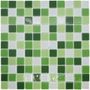 Ver imagem 1 de Pastilha de Vidro para Piscina Cristal Verde Mescla 30x30cm