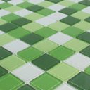 Ver imagem 2 de Pastilha de Vidro para Piscina Cristal Verde Mescla 30x30cm