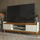 Ver imagem 1 de Rack Astúrias para Tv até 80 Polegadas Ripado 180 Cm 2 Portas e 2 Prateleiras Design Moderno -