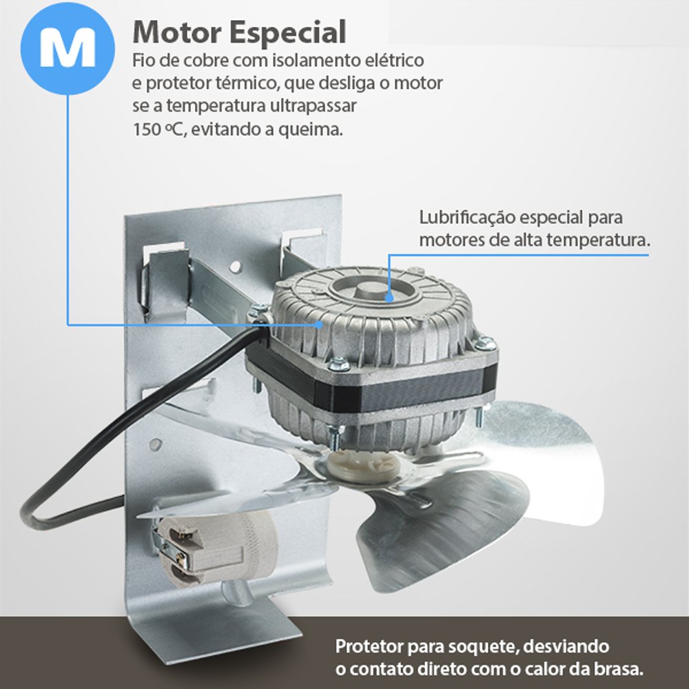 Exaustor Ventilador para Churrasqueira de Carvão 60w 220v Ventisol - 2