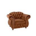 Ver imagem 2 de Conjunto c/ 2 Namoradeiras + 2 Poltronas Chesterfield Merlo - Veludo Terra Cota / Decoração, recepçã