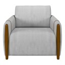 Ver imagem 4 de Conjunto Sofá 3 Lugares 223cm e Poltrona 98cm Amaranto M22 Veludo Cinza - Mpozenato