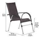 Ver imagem 5 de Kit 6 Cadeiras e Mesa Vênus para Área, Churrasco, Jardim Piscina Trama