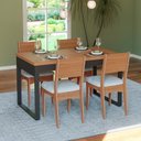 Ver imagem 2 de Mesa de Jantar Industrial 4 Lugares Freijó/preto Fosco - Dalla Costa