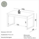 Ver imagem 4 de Mesa de Jantar Industrial 4 Lugares Freijó/preto Fosco - Dalla Costa