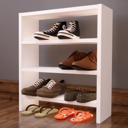 Sapateira Branco Mdf Chão 50cm Sapatos Organização Casa - 3