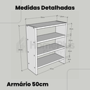Ver imagem 5 de Sapateira Branco Mdf Chão 50cm Sapatos Organização Casa