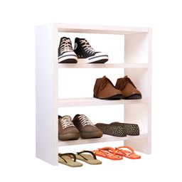 Sapateira Branco Mdf Chão 50cm Sapatos Organização Casa - 1