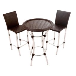 Conjunto de Banquetas e Bistrô em Alumínio Trama Original - 2