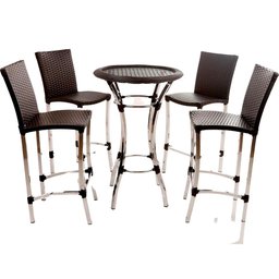 Conjunto de Banquetas e Bistrô em Alumínio Trama Original - 1