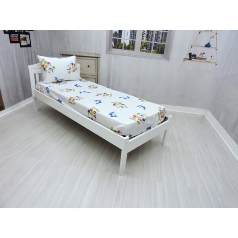 Jogo De Lençol Com Elastico E Fronha Baby Shark Azul Kit 2pçs