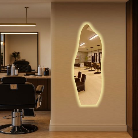 Espelho Orgânico Premium com Led Neutro 110cm– Transforme Seu Espaço com Sofisticação