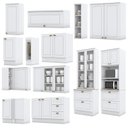 Ver imagem 3 de Cozinha Completa de Canto Americana 14 Peças Branco com Cristaleira - Móveis Henn