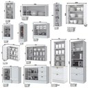 Ver imagem 4 de Cozinha Completa de Canto Americana 14 Peças Branco com Cristaleira - Móveis Henn