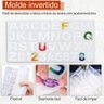 Molde de Silicone Lorben Forma Alfabeto Números 3D Resina Epóxi Kit com 152 peças - 2