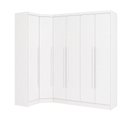 Ver imagem 4 de Guarda Roupa de Canto Modulado Safira 6 Portas de Bater 6 Gavetas MDF Neve 2453cm