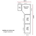 Ver imagem 5 de Guarda Roupa de Canto Modulado Safira 6 Portas de Bater 6 Gavetas MDF Neve 2453cm