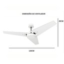 Ver imagem 4 de Ventilador de Teto Natuvent Callis No Light 3 Pás Madeira Freijó 220v