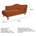 Ver imagem 3 de Kit Diva Recamier Diana 185cm Lado Esquerdo e 01 Poltrona Classic Suede - Doce Sonho Móveis RECAMIER