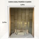 Ver imagem 3 de Cabeceira Estofada Adesiva Dominó com Fita 1,87 X 2,47m