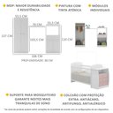 Ver imagem 3 de Quarto Infantil com Berço-Cômoda e Colchão Incluso Laura Multimóveis Branco/Rosa