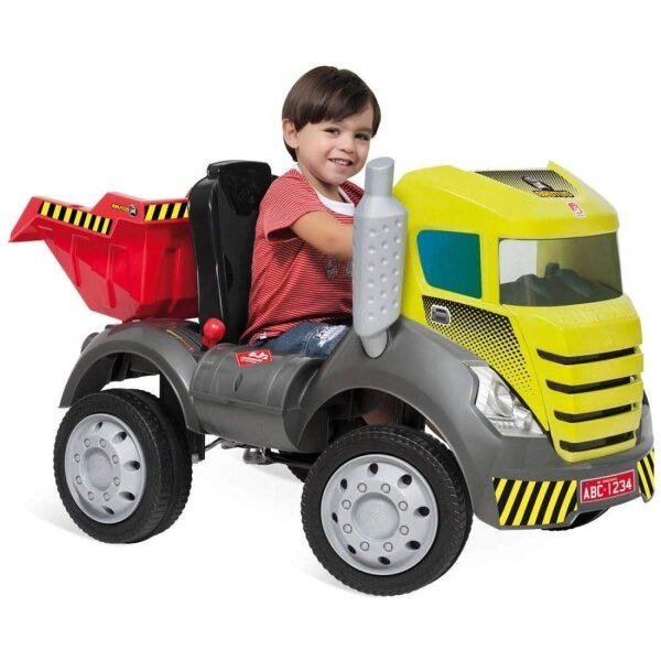 Caminhão Brinquedo Infantil Caçamba Basculante Com Pedal