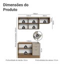 Ver imagem 3 de Armário de Cozinha Compacta 180 Cm Rustic/crema Vik Madesa 02