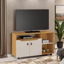 Ver imagem 4 de Rack Seleto para Tv até 49 Polegadas 2 Portas Jcm Cor Cinamono Off White
