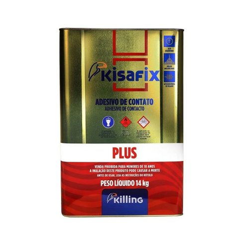 Cola Adesivo de Contato Kisafix Plus 14 Kg Killing 01 Unidade