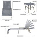 Ver imagem 2 de 1 Espreguiçadeira Catar e 1 Mesa Garden Fendi e Corda Náutica Trama Original Jardim Alumínio