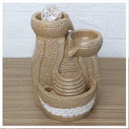 Fonte De Água Decorativa Cascata 3 Quedas Luz De Led Bivolt - 1