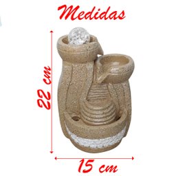 Fonte De Água Decorativa Cascata 3 Quedas Luz De Led Bivolt - 2