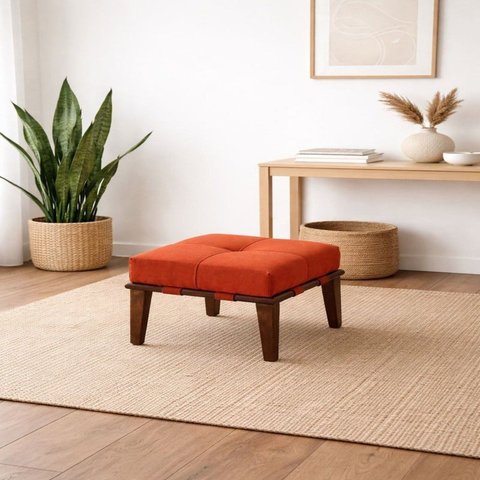 Puff Livia 45cm Pés Imbuia
