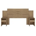 Ver imagem 1 de Cabeceira Cama Casal Triunfo + 2 Mesas de Cabeceira-demóbile:amêndola Touch