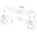 Ver imagem 4 de Cabeceira Cama Casal Triunfo + 2 Mesas de Cabeceira-demóbile:amêndola Touch
