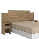 Ver imagem 2 de Cabeceira Cama Casal Triunfo + 2 Mesas de Cabeceira-demóbile:amêndola Touch