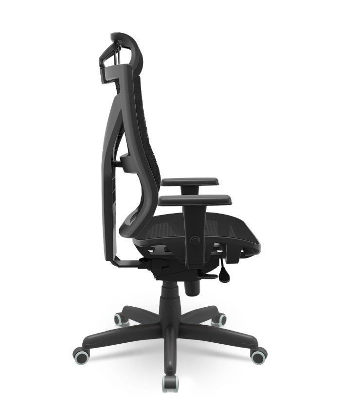 Cadeira Presidente Darix X+ Plaxmetal em Tela com Apoio de Cabeça Base Aço Slider - 2