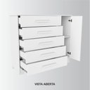 Ver imagem 6 de Cômoda Sapateira 5 Gavetas 109cm Pietra Branco
