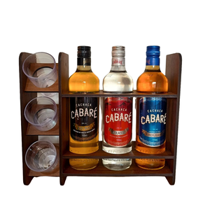 Suporte Para Bebidas e copos boteco - Barzinho De Parede acompanha 3 copos