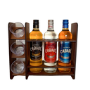 Ver imagem 1 de Suporte Para Bebidas e copos boteco - Barzinho De Parede acompanha 3 copos