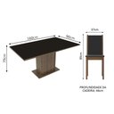 Ver imagem 3 de Conjunto Sala de Jantar Madesa Ohana Mesa Tampo de Madeira com 6 Cadeiras