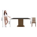 Ver imagem 4 de Conjunto Sala de Jantar Madesa Ohana Mesa Tampo de Madeira com 6 Cadeiras