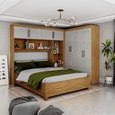 Ver imagem 1 de Guarda-roupa Casal Modulado 4 Portas Hercules 4 Portas 4 Gavetas com Cama Carioca Moveis