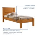 Ver imagem 6 de Cama de Solteiro Lily Conquista Móveis Marrom/Cinamomo