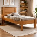 Ver imagem 1 de Cama de Solteiro Lily Conquista Móveis Marrom/Cinamomo