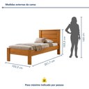 Ver imagem 3 de Cama de Solteiro Lily Conquista Móveis Marrom/Cinamomo