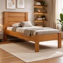 Ver imagem 1 de Cama de Solteiro Lily Conquista Móveis Marrom/Cinamomo