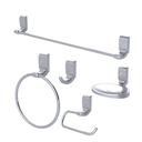 Ver imagem 1 de Kit Acessórios para Banheiro 5 Peças Linha Sofisticato Cor Cromado Durín